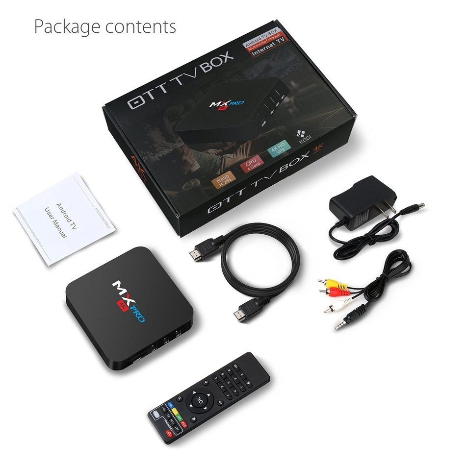 TICTID MX Pro Amlogic S905 Chipset Android 5.1 Lollipop OS Quad Core 1G/8G 4K Google Streaming Media Player TV... N7