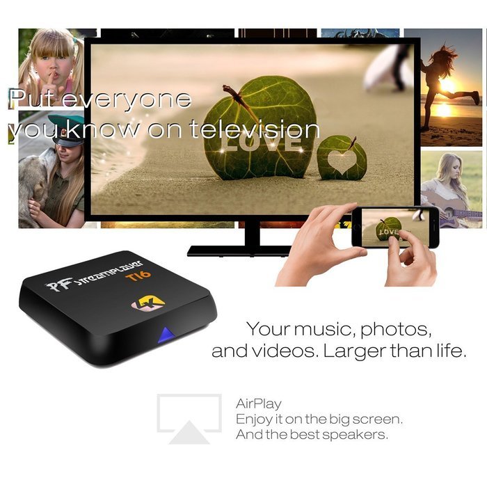 [2016 New Model] Pigflytech Ti6 Quad Core 2GB/16GB/4K/S812/802AC Android TV Box & Game Palyer with Kodi 16.1 Fully... N4