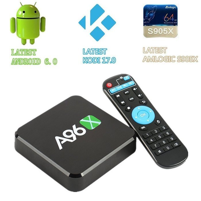 [2017 Free Wireless Mini keyboard]Bros Unite A96X Android TV BOX Kodi 17.0 Amlogic S905X Quad Core Android 6.0... N3