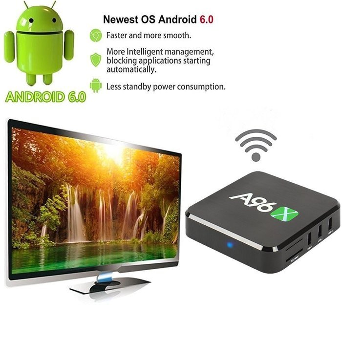 [2017 Free Wireless Mini keyboard]Bros Unite A96X Android TV BOX Kodi 17.0 Amlogic S905X Quad Core Android 6.0... N4