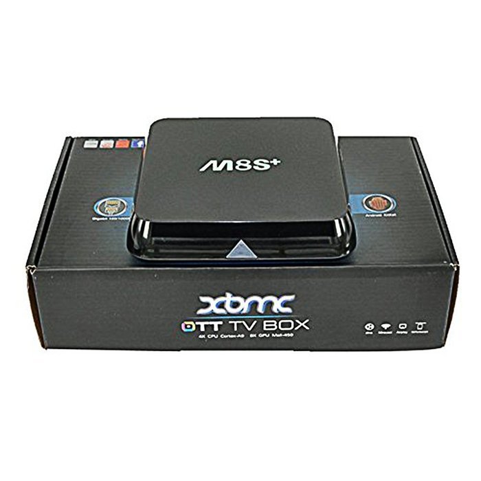 Xiao Aojiao M8S+ Android Tv Box Amlogic S805 KODI Pre-installed Streaming Media Players---Black N5