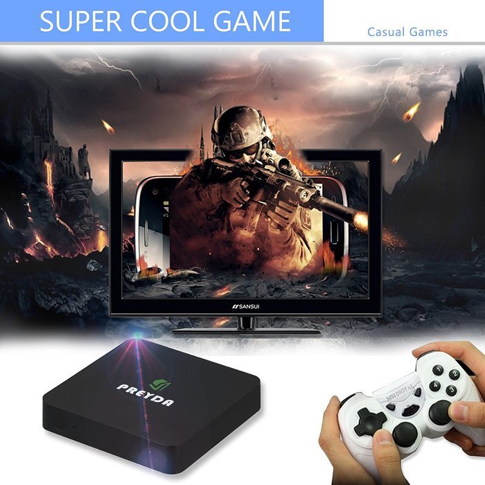 Preyda 4K Android TV Box, S905 Quad Core KODI/XBMC 16.0 Smart TV Box Sport Movie Streaming Player (Mini S905 TV... N3