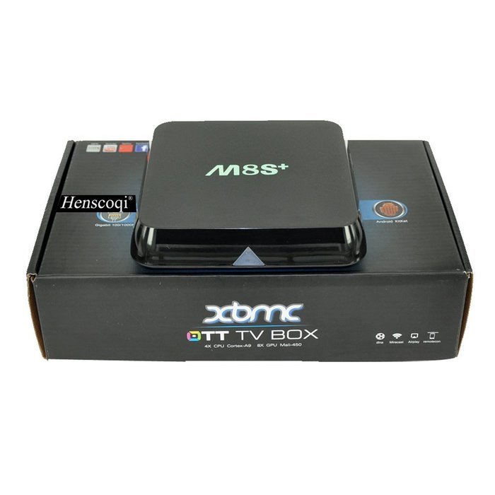 Henscoqi M8S Plus Android TV Box Amlogic S812 Quad Core 2G DDR 16G EMMC Memory Support Dual Band Wifi Bluetooth... N18