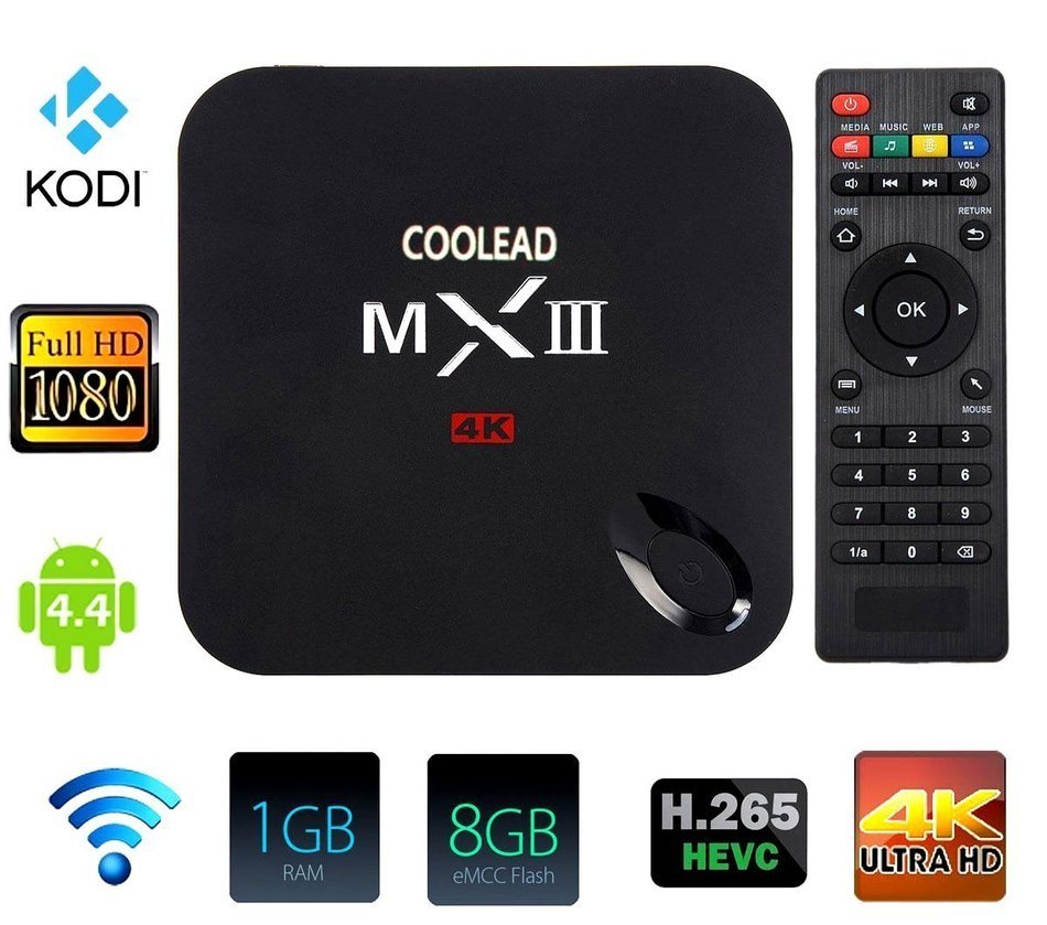 [Free Wireless Mini Touchpad keyboard]COOLEAD Mx3 Mxiii Quad Core Amlogic S802 Cortex A9 1GB RAM 8GB ROM Android... N2