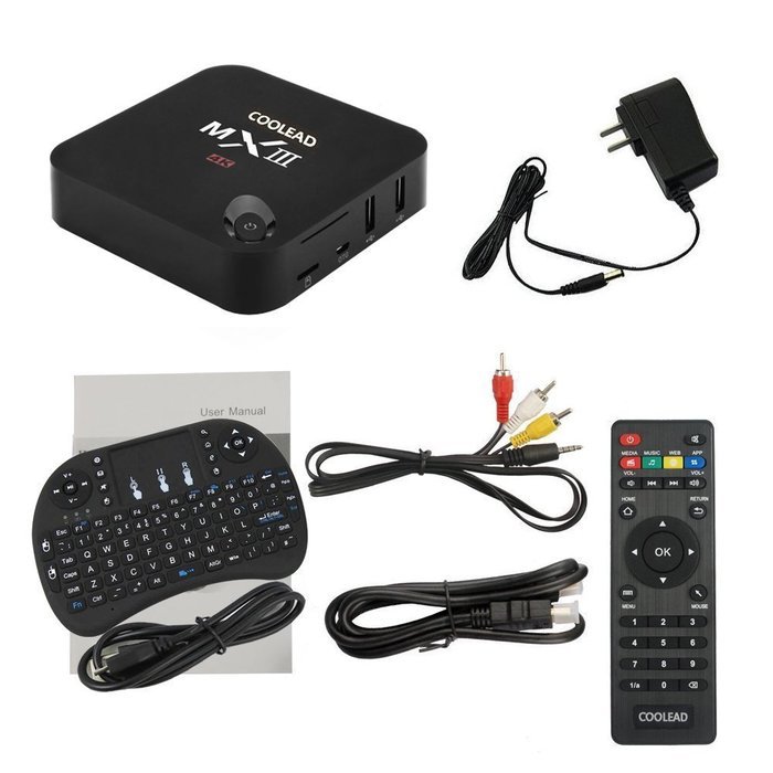 [Free Wireless Mini Touchpad keyboard]COOLEAD Mx3 Mxiii Quad Core Amlogic S802 Cortex A9 1GB RAM 8GB ROM Android... N4