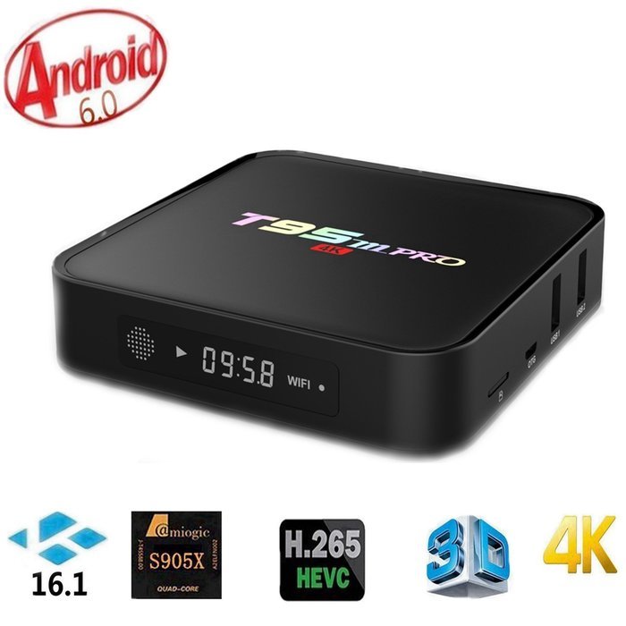 T95M Pro 4K KODI 16.1 Quad Core H.265 Android TV Box