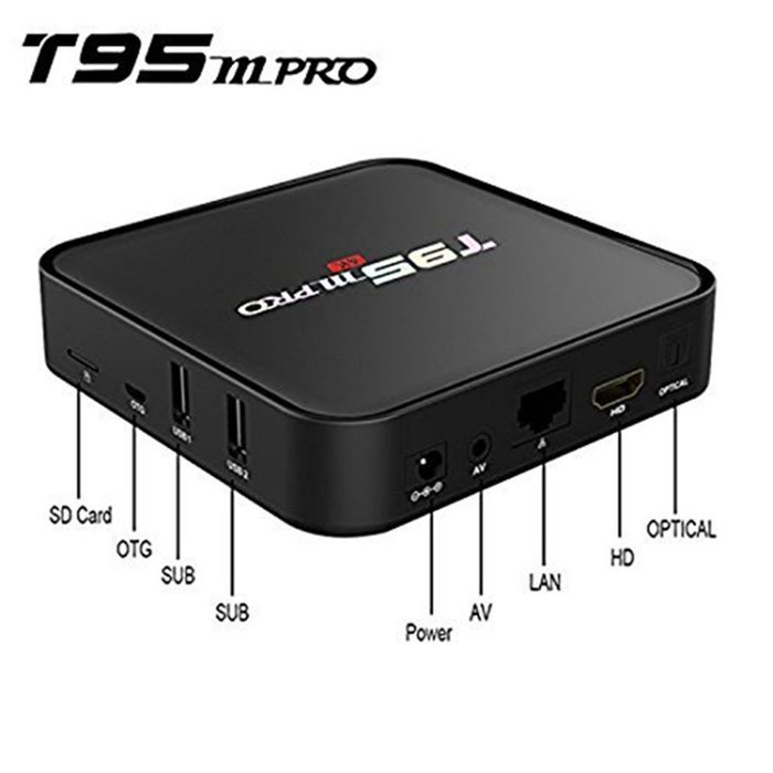 T95M Pro 4K KODI 16.1 Quad Core H.265 Android TV Box N2