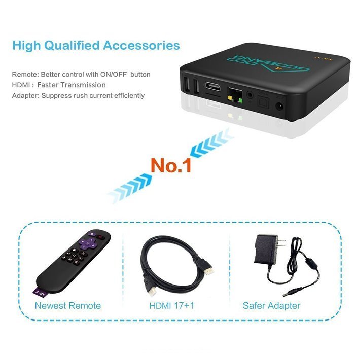 2017 Newest Model GooBang Doo XB-II Android 5.1 TV Box with 1000M Lan 16GB ROM, Unique GooBang Doo Server(OTA)... N7