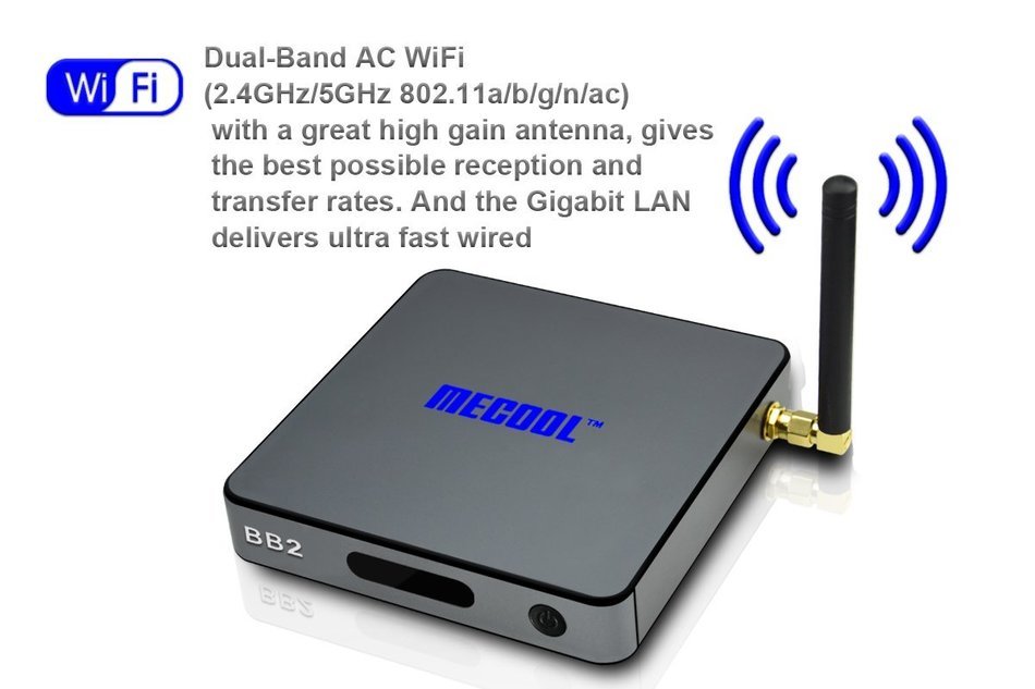 BB2 Amlogic S912 Octa-core Android 6.0 TV Box 2GB RAM 16GB ROM 4K ULT Streaming Media Player/Internet TV Support... N5