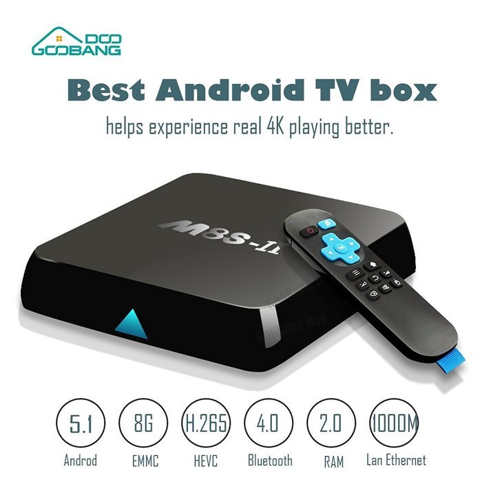 2017 Newest Model GooBang Doo M8S-II Android 5.1 TV Box with 1000M LAN 8GB ROM, Unique GooBang Doo Server(OTA)...