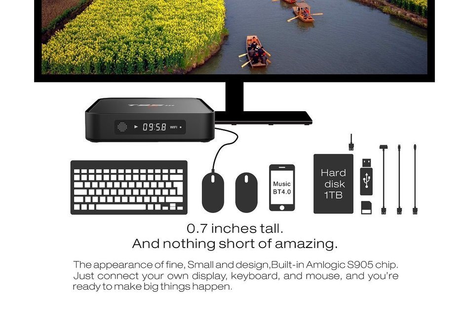2016 T95m android TV Box update from mx pro Built in 2.4G WiFi Amlogic S905 Android 5.1 Quad Core 1GB/8GB H.264 4K N2