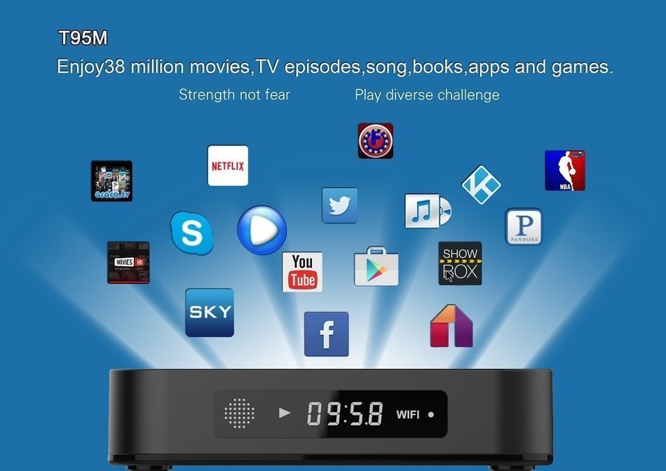 2016 T95m android TV Box update from mx pro Built in 2.4G WiFi Amlogic S905 Android 5.1 Quad Core 1GB/8GB H.264 4K N9