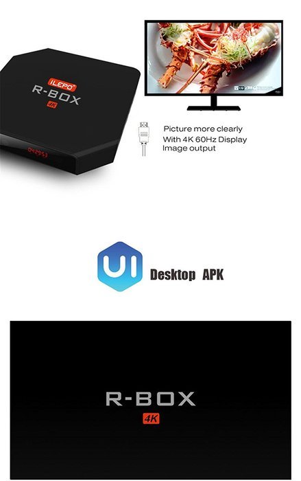 R-Box Android TV box 2GB 8GB RK3229 Kodi 16.1 XBMC Bluetooth 4.0 WiFi 2.4GHz H.265 4K 60fps Streaming Media Player-iLepo... N7