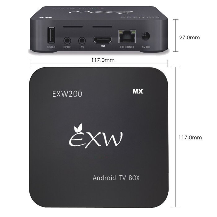 Amlogic EXW 200 Quad Core Smart TV Box With Xbmc Kodi Pre-installed Android 5.1 Kitkat System H.265 Wifi LAN Miracast... N3