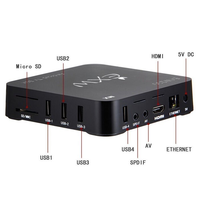 Amlogic EXW 200 Quad Core Smart TV Box With Xbmc Kodi Pre-installed Android 5.1 Kitkat System H.265 Wifi LAN Miracast... N4