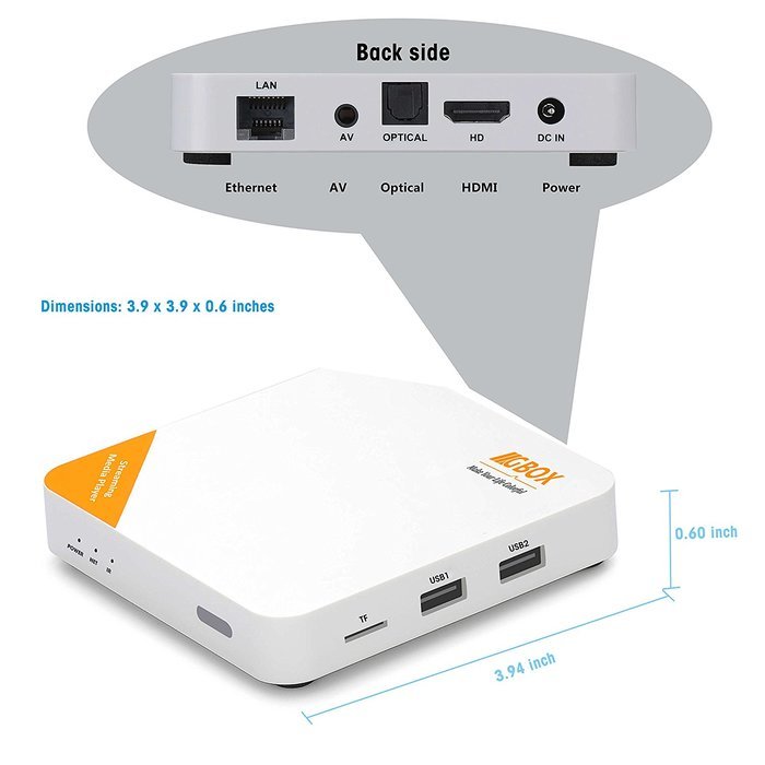 MEGACRA K8 Mini Smart TV Box with Kodi Pre-Loaded, Newest Movie/TV Show/Sports for free, Two Type of OS Support... N6