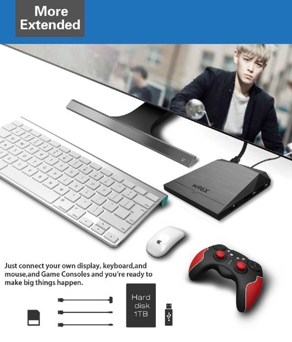 Shenboxun M96X Android6.0 TV BOX Amlogic S905X Quad Core 2GB RAM 8GB ROM Full Loaded KODI 16.1 Pre-installed WIFI... N4