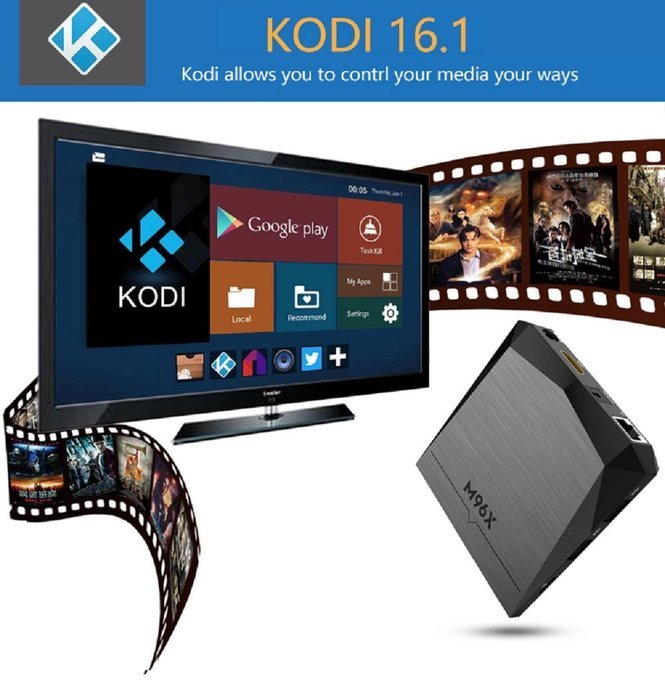 Shenboxun M96X Android6.0 TV BOX Amlogic S905X Quad Core 2GB RAM 8GB ROM Full Loaded KODI 16.1 Pre-installed WIFI... N5