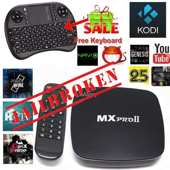 Mansy Genuine KODI(XBMC) MXproII Quad Core Fully Loaded Smart Android TV Box 1080p Hdmi 4k Free Live Sports Movies