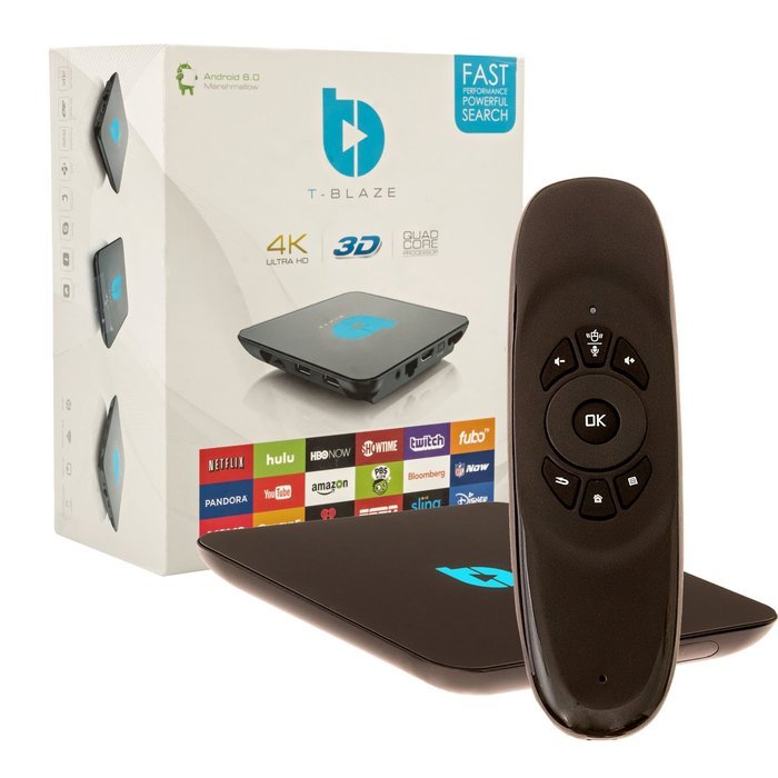 Tblaze Streaming Media Player & Android Smart TV Box With New TblazeTV app with endless media content & LIVE TV...