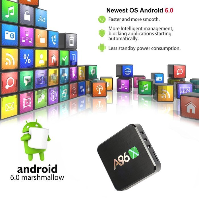 [ 2017 New Arrival A96X ] Jabond Latest Android 6.0 Full Loaded KODI 17.0 Set Top 4K Android TV Box Amlogic S905X... N5