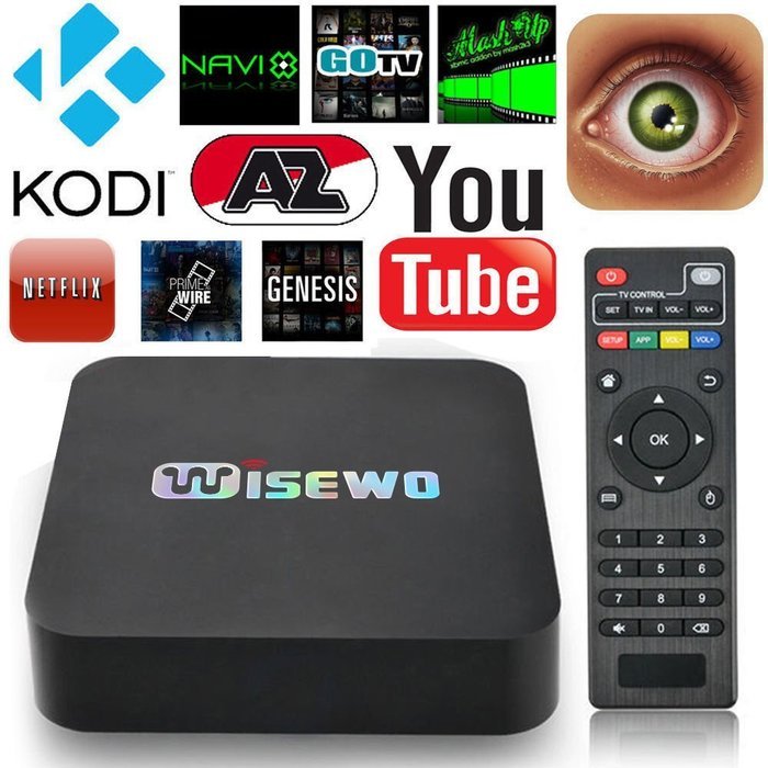 WISEWO Quad Core Smart TV Box Mini PC Streaming Media Player with XBMC/KODI Fully Loaded Streamer 1GB RAM 8GB... N2