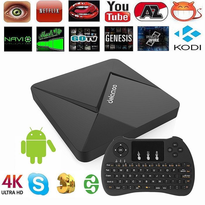 WISEWO Quad Core Smart TV Box Mini PC Streaming Media Player with XBMC/KODI Fully Loaded Streamer 1GB RAM 8GB... N18