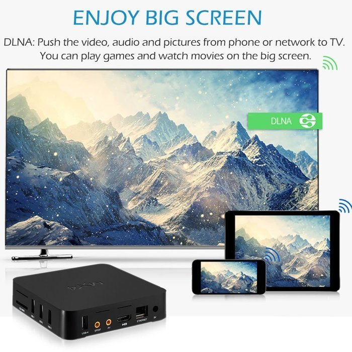 NPET MX4 Android 4.4 RK3229 Quad Core TV Box 1GB 8GB KODI Pre Installed Bluetooth Streaming Media Player N4
