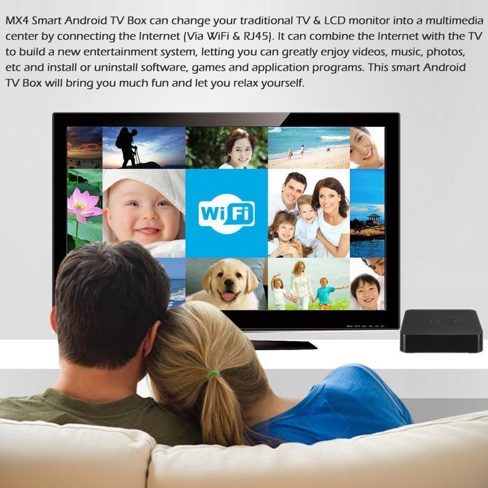 NPET MX4 Android 4.4 RK3229 Quad Core TV Box 1GB 8GB KODI Pre Installed Bluetooth Streaming Media Player N6
