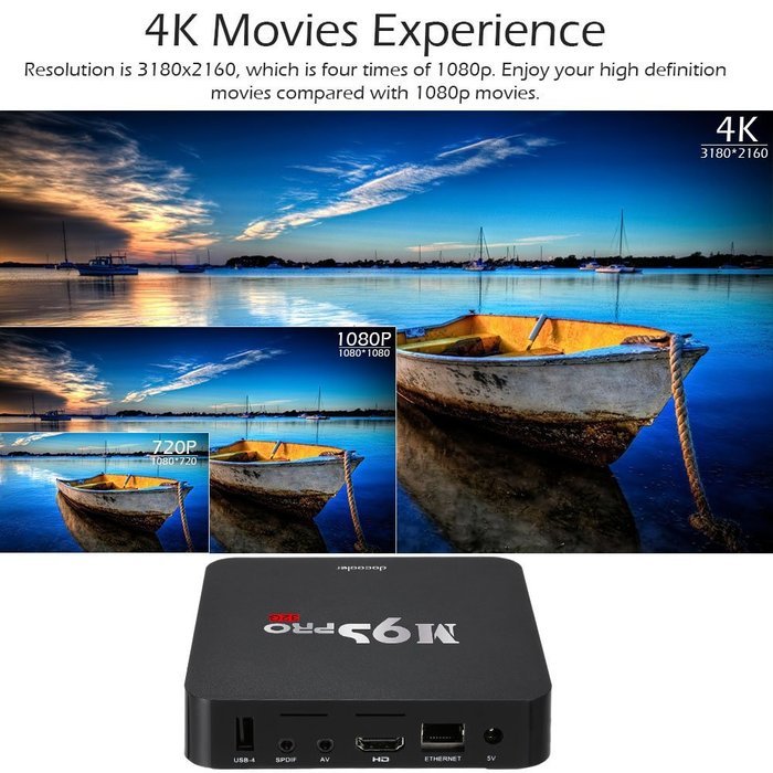 Docooler M9S-PRO Smart Android 5.1 TV Box Amlogic S905 Quad Core 3G / 32G KODI16.0 XBMC UHD 4K Mini PC WiFi H.265... N5