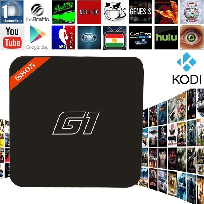 G1 Amlogic S805 Android 4.4 Quad Core Smart Tv Box Support 1080 HD Kodi 15.2 Wife Streaming Media Player 1G RAM...