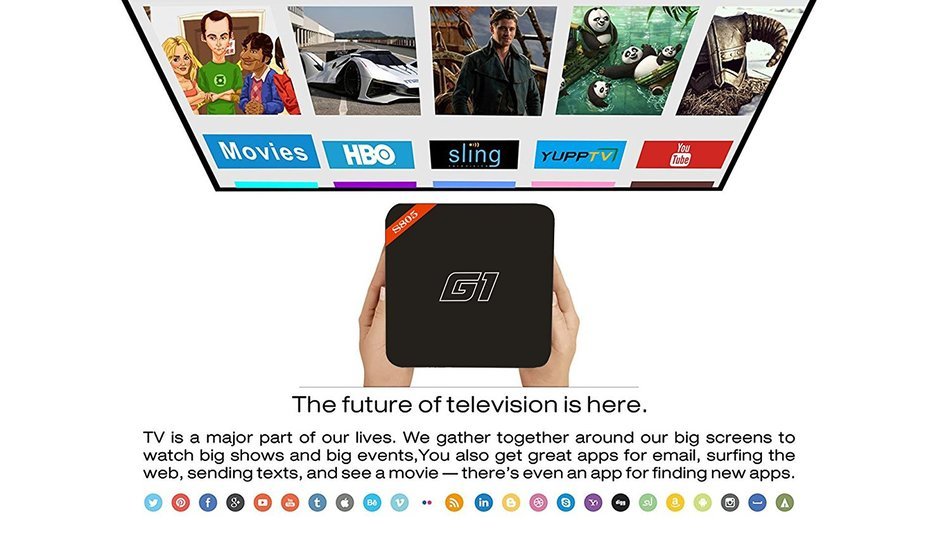 G1 Amlogic S805 Android 4.4 Quad Core Smart Tv Box Support 1080 HD Kodi 15.2 Wife Streaming Media Player 1G RAM... N4