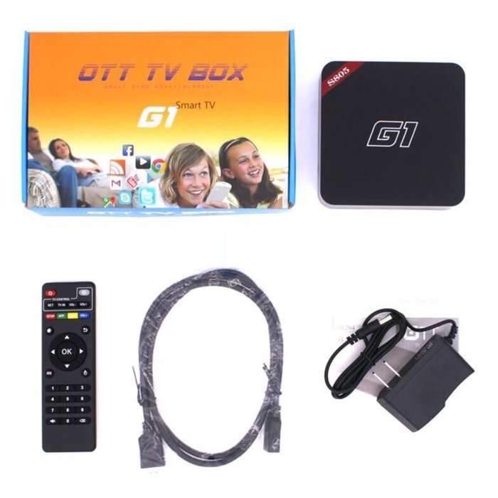 G1 Amlogic S805 Android 4.4 Quad Core Smart Tv Box Support 1080 HD Kodi 15.2 Wife Streaming Media Player 1G RAM... N6