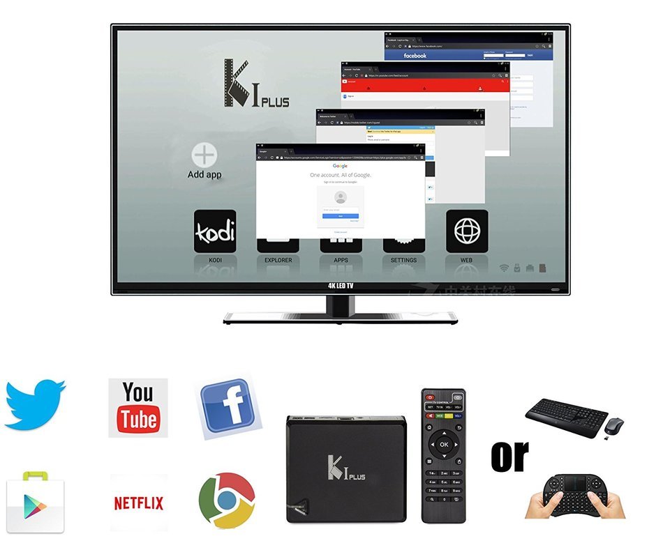 YuRen K1 Plus Amlogic S905 Quad Core 1G/8G 4K Android 5.1 TV Box XBMC KODI fullly loaded Streaming Media Player... N4