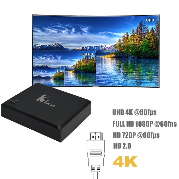 YuRen K1 Plus Amlogic S905 Quad Core 1G/8G 4K Android 5.1 TV Box XBMC KODI fullly loaded Streaming Media Player... N5
