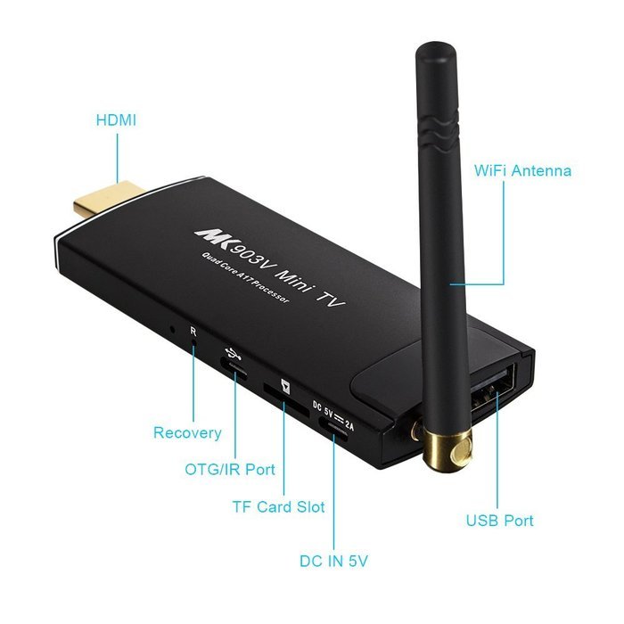 UPPEL Mini PC RK3288 Android 4.4 4K Quad Core TV Stick 2GB RAM 8GB ROM Dual Band Wifi 4k x 2k Streaming Media... N3