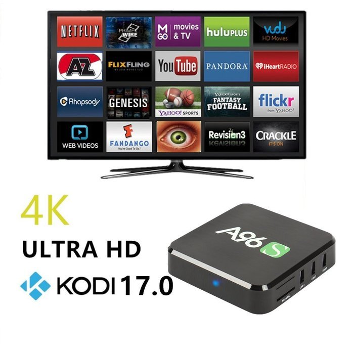 [ Free Mini Keyboard ] Jabond Newest A96S Smart TV Box Android 6.0 Full Loaded Add-ons with KODI 17.0 Amlogic... N3