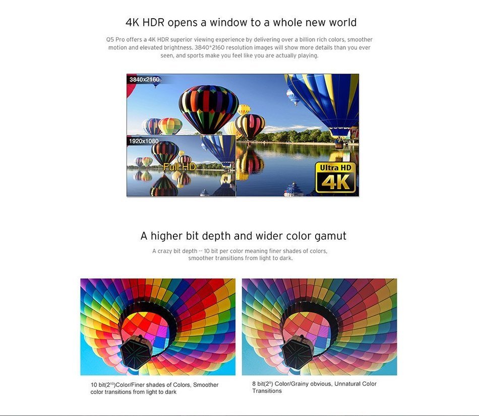 2016 New Version HiMedia Q5 PRO A53 64bit Quad Core Android 5.1 TV Box 3D 4K Uitra HD 2GB/8GB Bluetooth 2.4G/5G... N6
