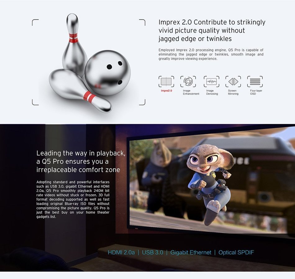 2016 New Version HiMedia Q5 PRO A53 64bit Quad Core Android 5.1 TV Box 3D 4K Uitra HD 2GB/8GB Bluetooth 2.4G/5G... N7