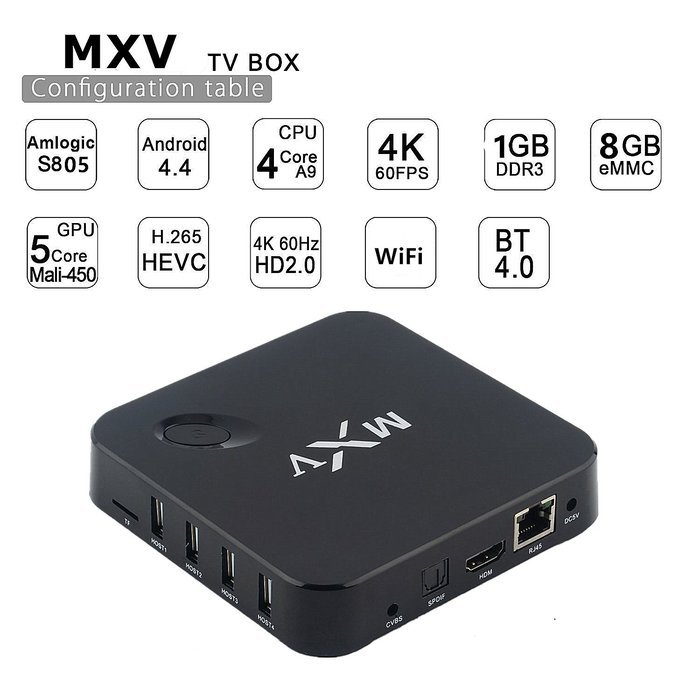 [ Free Mini Keyboard ] Jabond MXV Android Smart TV Box KODI Full Loaded Add-ons Unlocked S805 Quad Core WIFI Built-in... N3