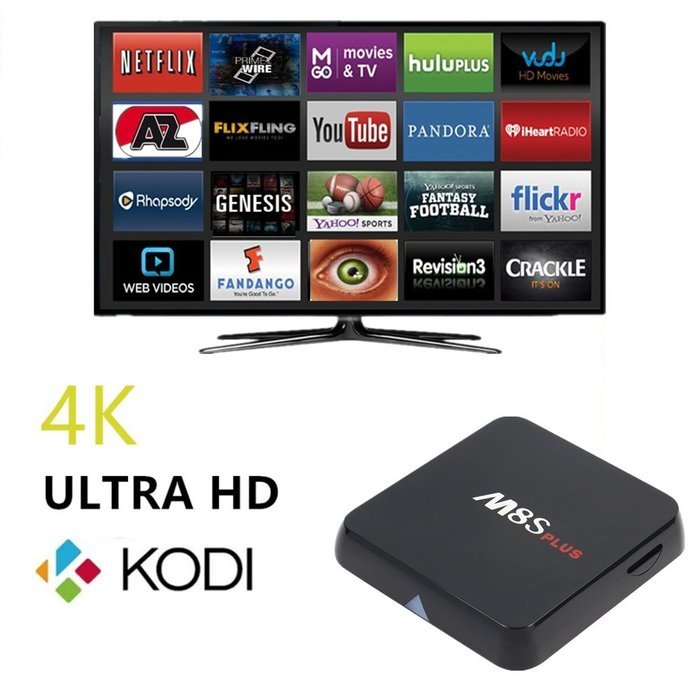 Jabond Fully Loaded Add-ons KODI(XBMC) M8S Plus 2G/16G Android Smart TV Box Amlogic S812 4K Bluetooth Dual Wifi... N4