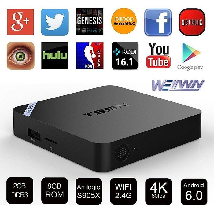 WELLWIN T95N Mini M8S pro TV BOX S905X quad-core 2G/8G/4K Android 6.0 KODI 16.1 WIFI/Internet DLNA Miracast HD...