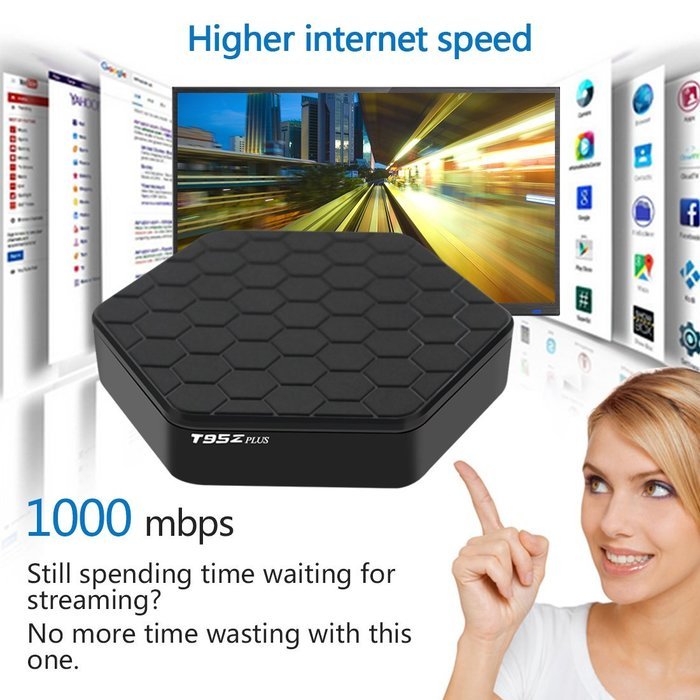 Leelbox T95Z plus S912 Octa-core CPU Android 6.0 TV Box 2GB Ram+16GB Rom WIFI 2.4G/5.0G Bluetooth Pre-installed... N2