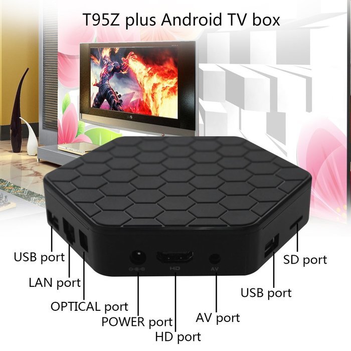 Leelbox T95Z plus S912 Octa-core CPU Android 6.0 TV Box 2GB Ram+16GB Rom WIFI 2.4G/5.0G Bluetooth Pre-installed... N6