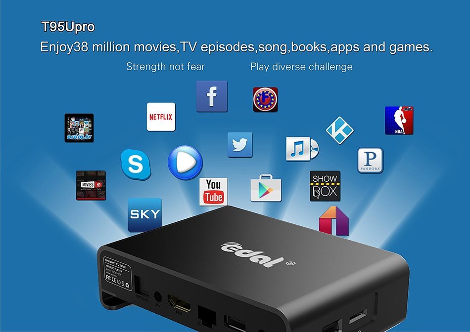 Edal 2017 the Latest Aluminum 4K Android 6.0 TV Box S912 Octa Core 2GB RAM 16GB Flash Dual Band Wifi 2.4GHz 5GHz... N3