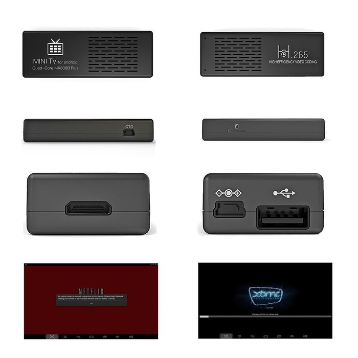 Zenoplige MK808B Plus (MK808B+) Amlogic M805 Quad-Core Bluetooth 1G/8G WIFI H.265 1080P DDR3 1G ROM 8G Mini PC... N5