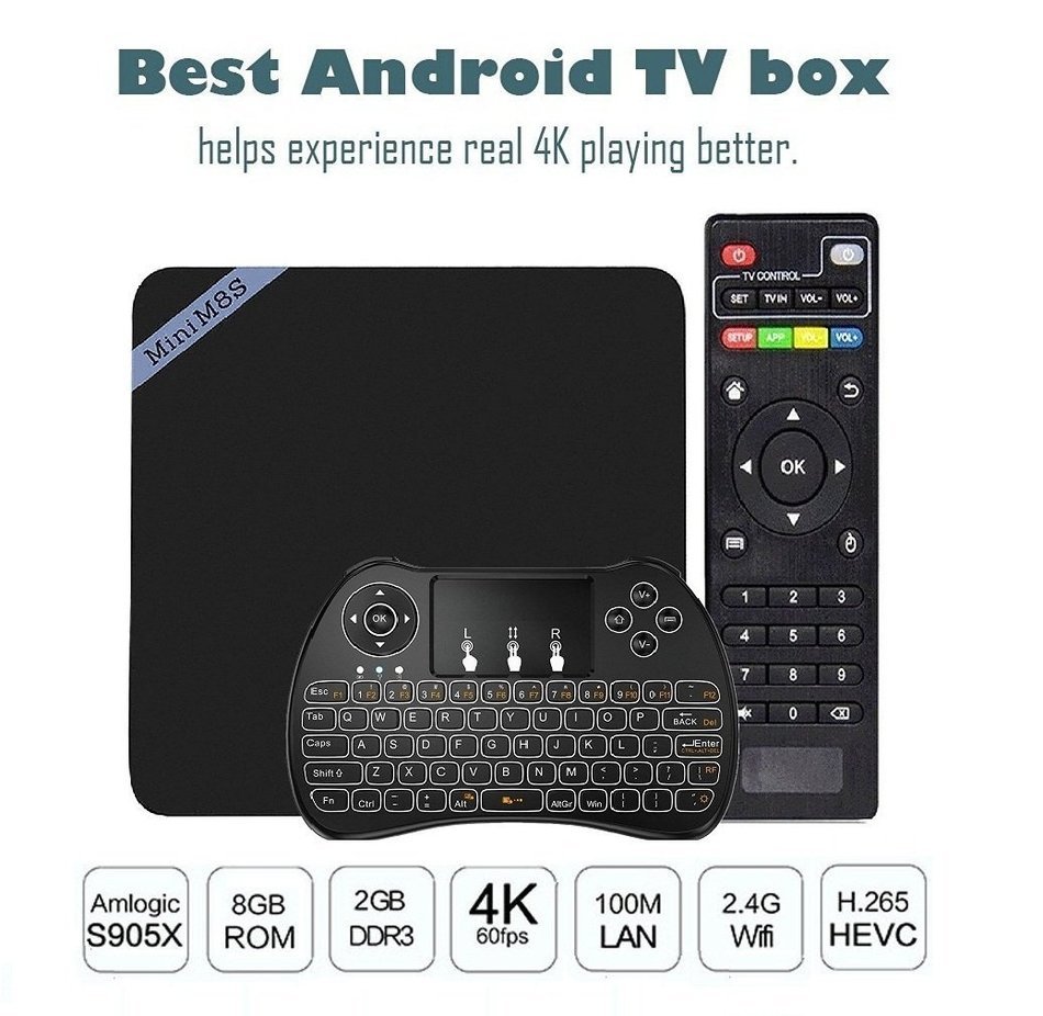 BOXAN MINI M8SII Android 6.0 Smart 4K TV BOX with Kodi16.1 Pre-installed GOOGLE TV Amlogic S905X 2G / 8G WIFI...