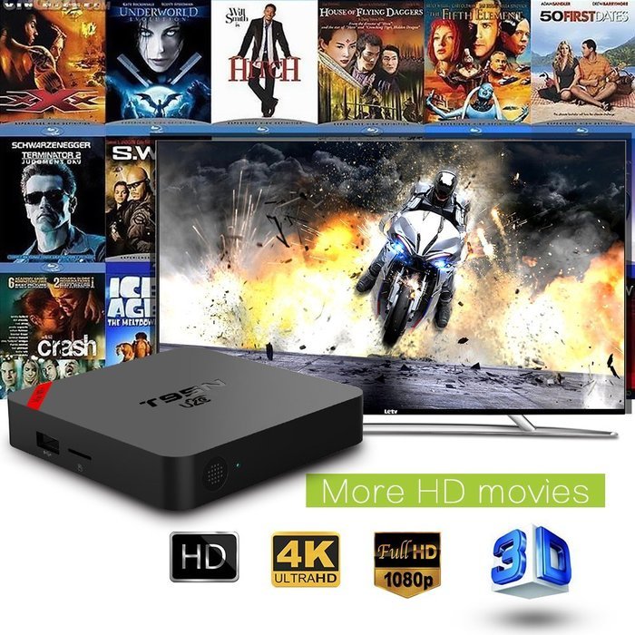 U2C&reg; T95X Android 6.0 Mini Android TV Box Kodi 16.1 Ultra HD 4K Amlogic S905X Quad Core Fully Loaded 3D WiFi 2G... N13