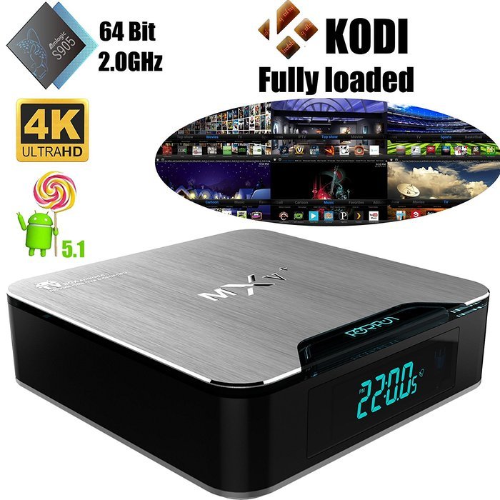 YuRen MXV+ Android 5.1 TV Box Amlogic S905 Quad Core Special XBMC/KODI fully Loaded 4K Streaming media Players...