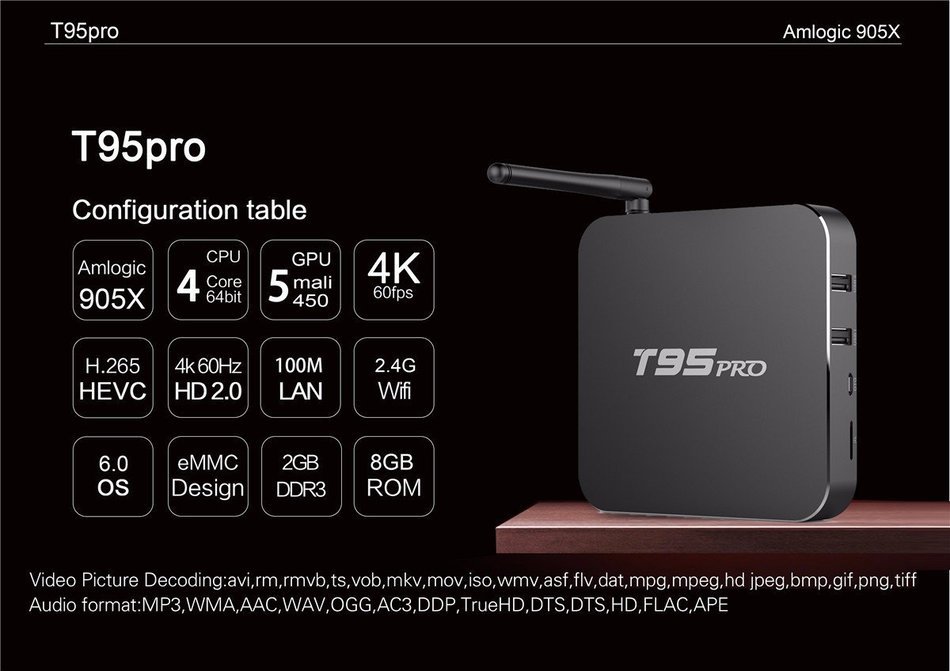 M.Way Aluminum Android 6.0 TV Box New Model Smart Box with Quad Core/2GB RAM/ 8GB Flash/4K/S905X - Bluetooth 4.0... N2